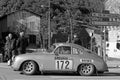 Rally goes trough the medieval village of Entrevaux Black & White