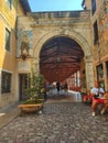 Entry on the Alpini bridge bassano del grappa Royalty Free Stock Photo