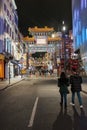 At the entry of China Town England a very colourful part of London