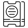 Entry coupon icon outline vector. Museum ticket