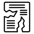 Entry document pass icon outline vector. Access key