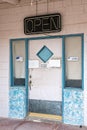 Entry door, old abandoned bar Royalty Free Stock Photo