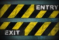 Entry exit sign Royalty Free Stock Photo