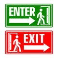 Entry and exit sign Royalty Free Stock Photo