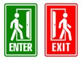 Entry and exit sign Royalty Free Stock Photo