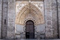 Entry gate of the Cathedral of Avila (Cathedral of the Saviour), Spain.