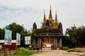 Entry gate and Monastery of Combodian Monastery Royalty Free Stock Photo