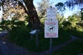 Entry is not advised on days of high fire danger sign in park