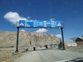 Entry point of sarchu of leh ladakh Royalty Free Stock Photo