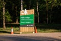 Entry sign to High Lodge Thetford Forest Royalty Free Stock Photo