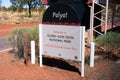 Entry Sign of Uluru Kata Tjuta national park in Australia Royalty Free Stock Photo