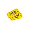 Entry ticket icon in flat style. Cinema icon set.