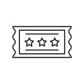 Entry ticket Line Style vector icon which can easily modify or edit Royalty Free Stock Photo