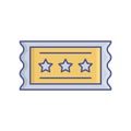 Entry ticket Line Style vector icon which can easily modify or edit Royalty Free Stock Photo