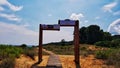 Entry to the beach bar