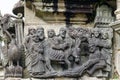 Entry to Jerusalem - detail of scene on the Calvary in Guimiliau Parish close