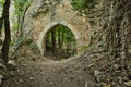 entry to an old castle ruin Royalty Free Stock Photo