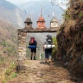 Entry to Round Annapurna circuit trekking trail Royalty Free Stock Photo