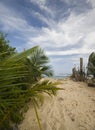 Entry to sally peaches beach corn island Royalty Free Stock Photo