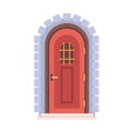 Simple castle door, entrance way