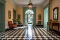 entryway of greek revival mansion