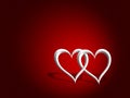 Entwined hearts Royalty Free Stock Photo