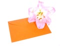 Envelop with flower