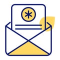 Envelop with medical sign, an amazing icon of medical email