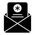 Envelop with medical sign, an amazing icon of medical email