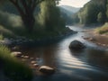 Tranquil Waters: Enchanting River Artwork for Your Home