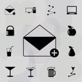 envelope add icon. web icons universal set for web and mobile Royalty Free Stock Photo