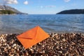 Envelope on a beach Royalty Free Stock Photo
