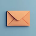 Envelope on a blue background Royalty Free Stock Photo