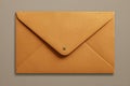 Envelope on brown background Ai photo Royalty Free Stock Photo