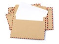 Envelope brown-gray wood par avion