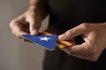 Envelope with the Catalan pro-independence flag