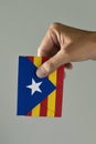 Envelope with the Catalan pro-independence flag