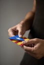 Envelope with the Catalan pro-independence flag