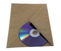 Envelope with a cd inside Royalty Free Stock Photo