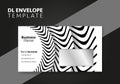 The envelope DL size template. International standard size.