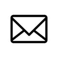 Black line style email icon Royalty Free Stock Photo