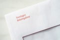 Envelope from the Dutch tax authorities In Dutch: De Belastingdienst regarding allowances In Dutch: Toeslagen