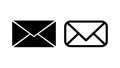 Envelope and email icon set, vector illustrations for messaging, communication, and social interaction. Perfect for mail, send,