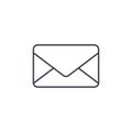 Envelope, email letter, mail thin line icon. Linear vector symbol