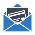 Envelope glyph color flat vector icon Royalty Free Stock Photo