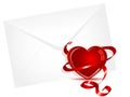 Envelope and heart Royalty Free Stock Photo