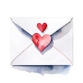 Envelope with a heart. Holiday February 14th