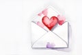 Envelope with a heart. Holiday February 14th