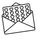 Envelope with heart icon Royalty Free Stock Photo