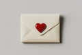 Envelope with Heart Seal Ai photo Royalty Free Stock Photo